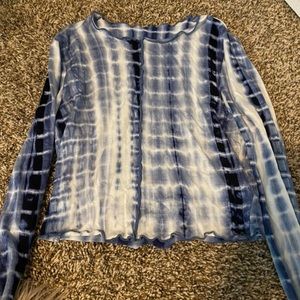 Blue Marble Crop Top